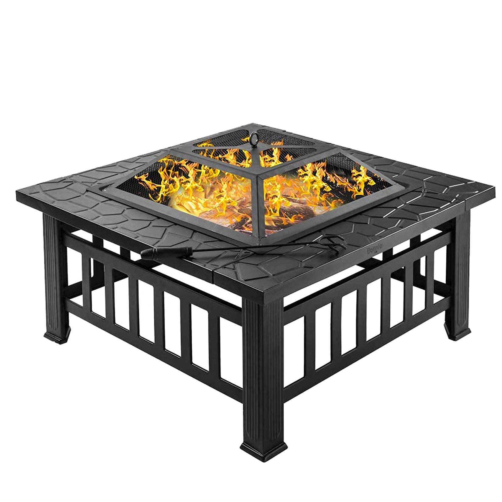 Amazon.co.jp: 3 in 1 スクエア ファイヤーピット バーベキューグリル